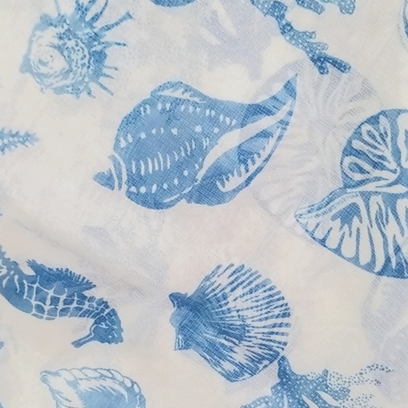 Voila Seaside Spirit Blue Sheer Voile Curtains - Picture 3 of 12